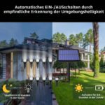 Songlypian Solar Gartenleuchte 10 LEDs 3000K – IP44 Wasserdicht für Garten & Aussenbereich – Bild 5