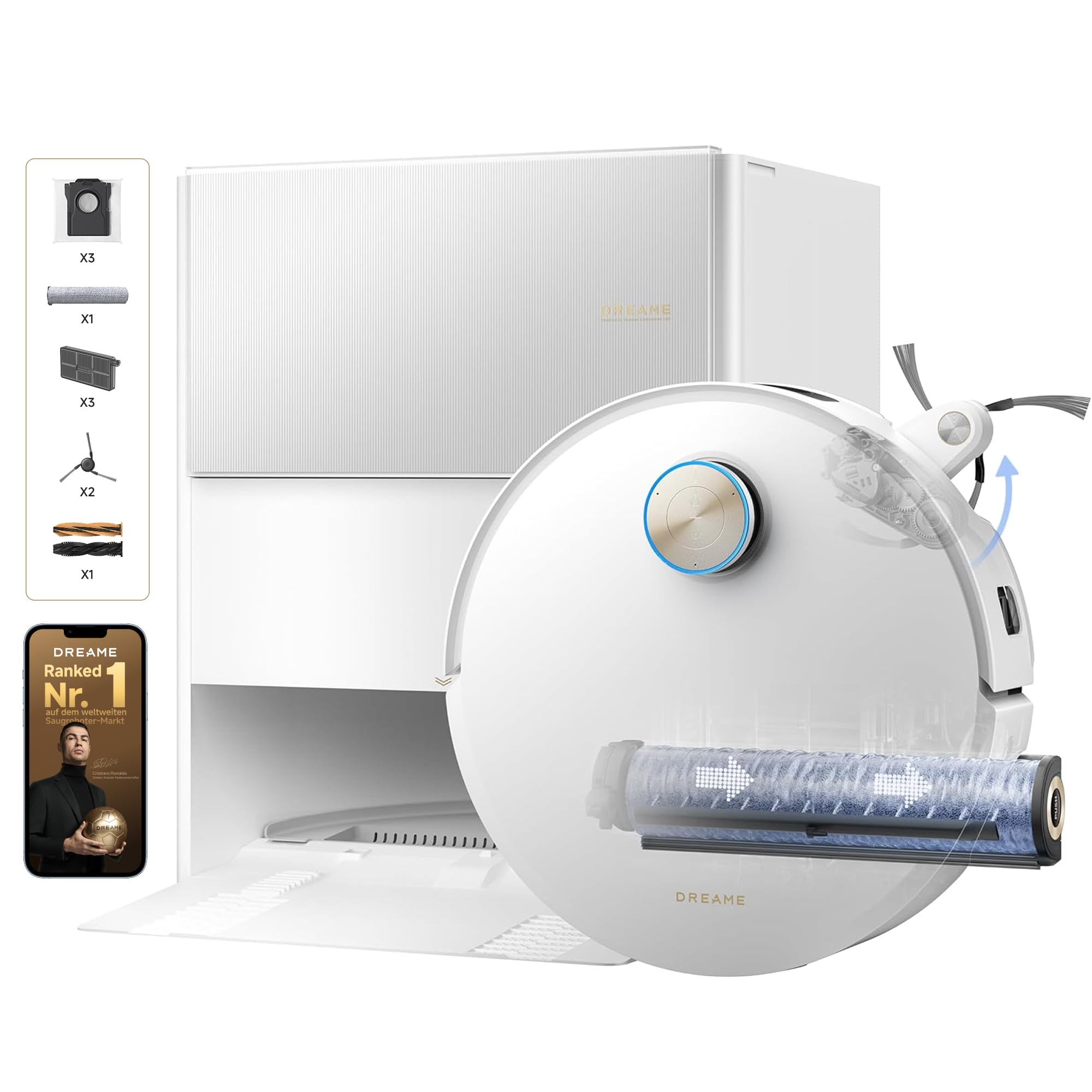 dreame Aqua10 Ultra Roller Saugroboter – intelligente Wisch- & Sauganlage mit 30.000 Pa