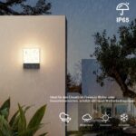 Klighten 2er Set 24W LED Aussenwandleuchte IP65 Anthrazit – 1500 Lumen für Terrasse & Garten – Bild 4
