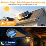 ChunHee Solar-Hängelampe IP65 mit 4400 mAh – Kabellose Beleuchtung für Schuppen & Garage – Bild 3