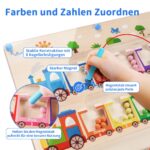 Melofaver Montessori Magnetspiel Labyrinth – Holzspielzeug ab 2 Jahren für Feinmotorik & Zahlenlernen – Bild 4