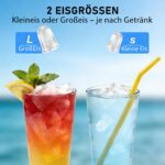 Citybee Eiswürfelmaschine 12kg/24h – Selbstreinigend mit 2 Grössen für Küche & Büro – Bild 2