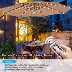 Sunlisky LED-Sonnenschirm-Lichterkette 8x1,3m – IP65 Gartenbeleuchtung mit Fernbedienung – Bild 2
