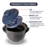 COTONOHA Banko-Ware Donabe Reistopf – Doppeldeckel für perfekten Reis – Bild 7
