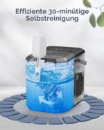 Silonn Eiswürfelmaschine – 9 Eiswürfel in 6 Min., tragbar mit Selbstreinigung – Bild 3