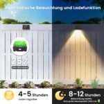 Delaiglow Solar-Wandleuchten 6er Set – IP67 Außenleuchten mit Bewegungsmelder für Garten & Zaun – Bild 5