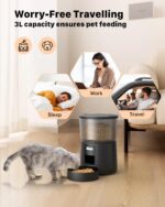 BEMOONY Futterautomat Katze 3L – Programmierbarer Futterspender mit 10s Aufnahmefunktion – Bild 5