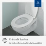 Villeroy & Boch Universal WC-Sitz oval – Weiß glänzend mit Absenkautomatik & QuickRelease – Bild 3