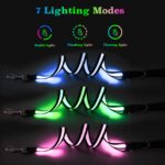 PZRLit LED-Hundeleine 1.2 m mit 7 Leuchtmodi – USB-C Hundeleine für Nachtsicherheit – Bild 3