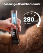 oneisall Profi Hundeschermaschine mit DLC-Klinge & 8 Aufsteckkämmen – 9000 RPM für alle Felltypen – Bild 4