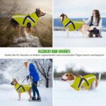 Oslueidy Wasserdichter Hundemantel mit Geschirr – Warme Winterjacke für kleine bis grosse Hunde – Bild 3