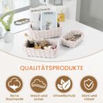Cinnani 3er Set Aufbewahrungskorb aus Baumwollseil – Stapelbare Organizer für Kinderzimmer – Bild 3