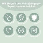 3er Set Grüne Sensorische Silikon-Schalen – Stapelbares Spielzubehör für Wasser- & Trockenpiele ab 10 Monaten – Bild 6