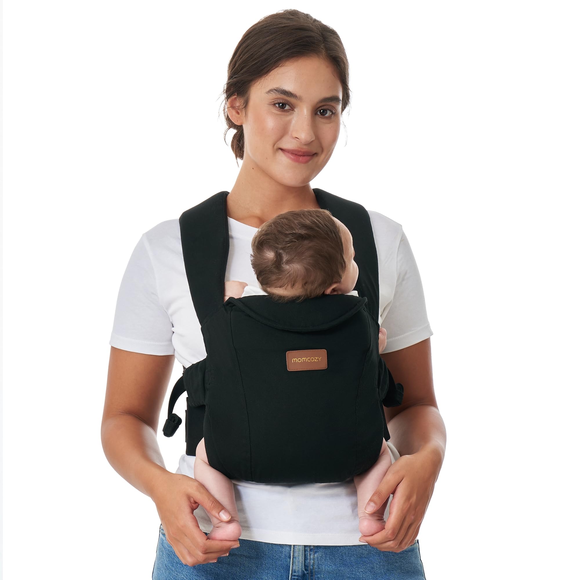 Momcozy Babytrage ab Geburt – Ergonomische Tragehilfe mit Nackenstütze für 3–11 kg