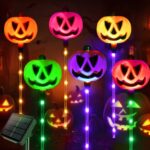 Homeleo 6er Set Kürbis Solarlampen – Farbwechsel Gartenleuchten für Halloween