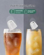 Silonn Eiswürfelmaschine 12 kg/24h – Eiswürfelbereiter mit 2 Größen & Selbstreinigung – Bild 3