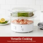 Classic Cuisine Elektro-Dampfgarer mit Timer – Multifunktionales Dampfgerät für gesunde Küche – Bild 4