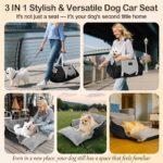 SIVEIS Hundeautositz für Hunde bis 15 kg – Sicherer Autositz mit Sicherheitsleine & waschbarem Bezug – Bild 5