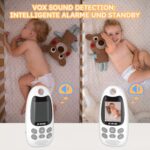 BOIFUN Babyphone mit Kamera 720P – WLAN-frei, Nachtsicht & Zwei-Wege-Audio – Bild 4