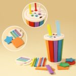 CAIXINYI Montessori Holzspielzeug ab 1 Jahr – Farb- & Formensortierspiel für Babys – Bild 7