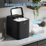 Comfee Eiswürfelmaschine 12 kg/24h mit Selbstreinigung – Bullet Ice Maker kompakt – Bild 2