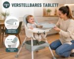 Baby Vivo 2in1 Kinderhochstuhl Oscar – Hochstuhl & Stuhl in Türkis für Babys & Kleinkinder – Bild 3