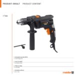 Meister SB500 Schlagbohrmaschine 500 W – Zahnkranzbohrfutter für Beton & Metall – Bild 6