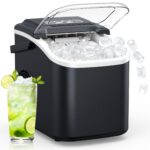 vcloo Tragbare Eiswürfelmaschine – 12 kg/24h, 2 Grössen, Selbstreinigung