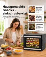 JUMMICO Dörrautomat mit 6 Edelstahl-Tabletts & 10 Programme – Temperatur 35–75 °C – Bild 2