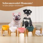 Erhöhter Hundenapf 850 ml Keramik mit Bambusgestell – Ergonomisch für Senioren – Bild 7