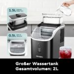 EUHOMY Eiswürfelmaschine 15 kg – 16 Eiswürfel in 13 Min für Zuhause & Büro – Bild 3