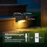 GIGALUMI 16er Set Solarleuchten für Aussen – Warmweiss Treppenlicht für Zaun & Terrasse – Bild 6