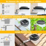 AGOTD 6er Set Dachrinnen Solarleuchten 100LM IP55 – Warmweiss Gartenbeleuchtung für Zaun & Aussenwand – Bild 5
