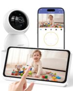 jeeber Babyphone 6.5" Touchscreen mit 4MP Kamera, 5X Zoom & App – Videoueberwachung