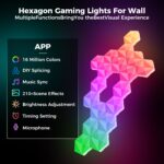 10er Set Hexagon LED Wandleuchte 9.2cm – RGB Gaming Panel mit Musiksync für Gamer – Bild 3