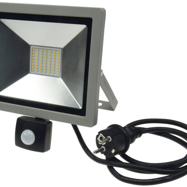 ChiliTec LED-Aussenstrahler 30W mit Bewegungsmelder – 2960 Lumen, IP44 Wetterfest