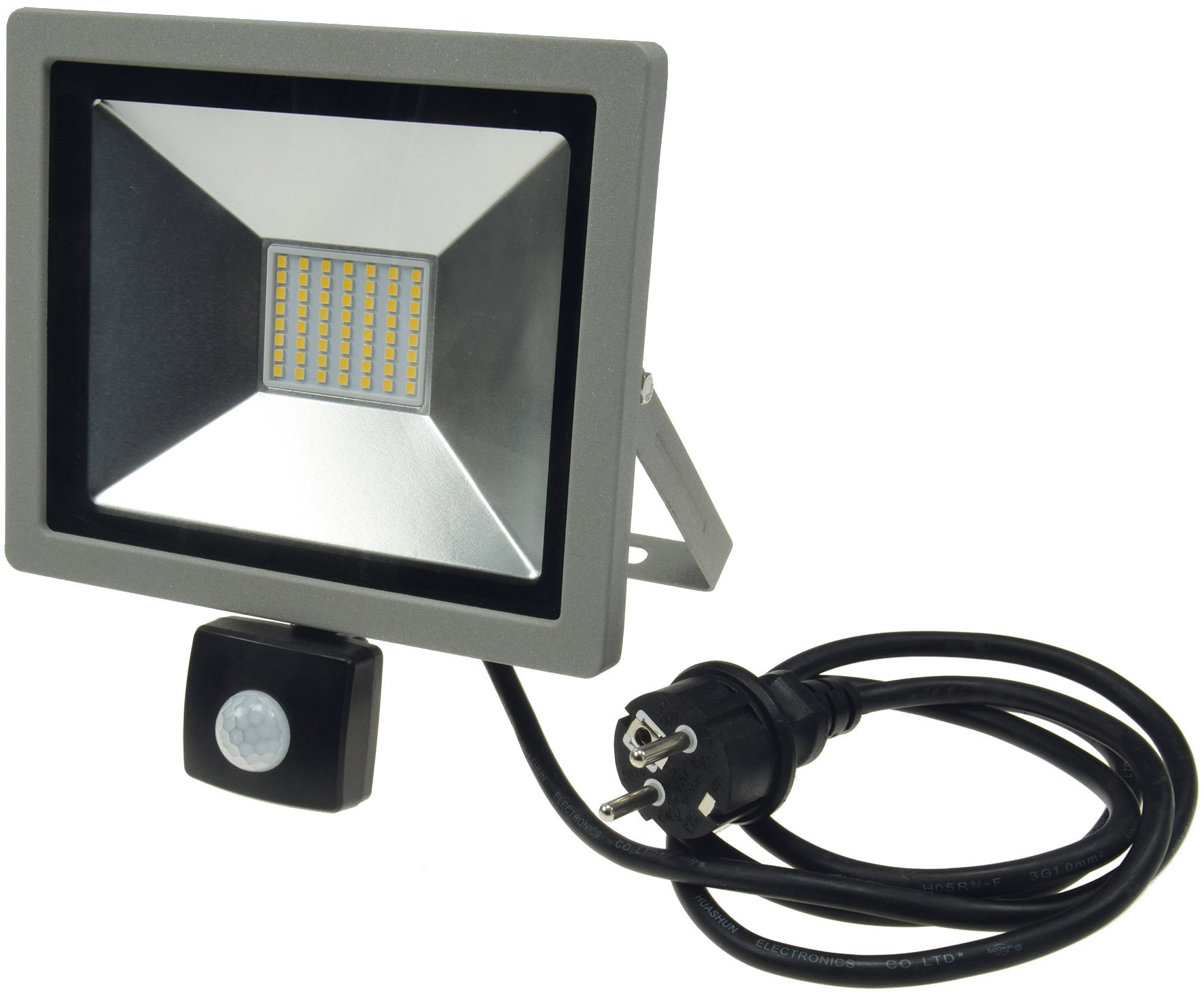 ChiliTec LED-Aussenstrahler 30W mit Bewegungsmelder – 2960 Lumen, IP44 Wetterfest