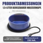 Breker Beheizter Wassernapf 1,5 Liter – Frostsicher für Hunde, Katzen & Kleintiere – Bild 4
