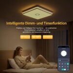 32 cm LED Deckenleuchte 24W Dimmbar mit APP – Smart Badezimmerlampe IP44 für alle Räume – Bild 4