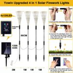 yowin 4er Set LED Solarleuchten mit Fernbedienung – 480 LEDs für Garten & Balkon – Bild 5