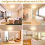 LED Deckenleuchte Ø28cm 2er Set 24W 3000K – Flach & Wasserfest für alle Räume – Bild 7