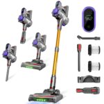 MONSGA Kabelloser Staubsauger 45 kPa mit bürstenlosem Motor – Professionelle Reinigung für 50 Minuten