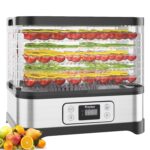 Nictemaw Dörrautomat 8 Etagen 400W – Edelstahl Dehydrator mit Timer & Temperaturregler