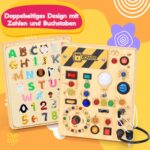 EchoToys Montessori Activity Board aus Holz – LED Lernspielzeug für Kinder ab 1 Jahr – Bild 4