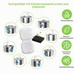puiaxod Katzenbrunnen Filter 32er Set – Ersatzfilter für Gigiotohun Wasserspender – Bild 7