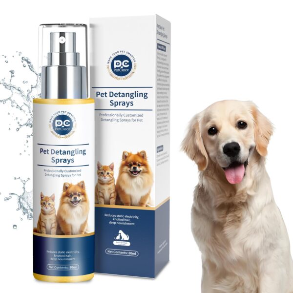 PETCLEAR Entfilzungsspray 80 ml – Schonende Fellpflege mit Zitronengrasöl für Hunde & Katzen
