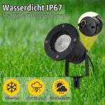 OMSEN LED Gartenstrahler 4er Set mit GU10 7W – Warmweiss Gartenleuchte IP67 Wasserdicht – Bild 7