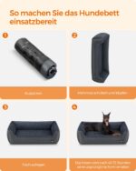 Feandrea Hundebett 120x90 cm mit Leinenoptik & erhöhten Rändern – orthopädisches Hundekissen – Bild 8