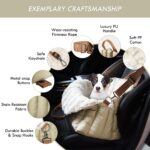 ClevaHome 3-in-1 Hundetasche mit Fleece – Autositz & Bett für kleine Hunde bis 4,5 kg – Bild 5