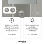 Oktaplex Alto Edelstahl Außenleuchte mit Bewegungsmelder IP44 – 7m Reichweite – Bild 4